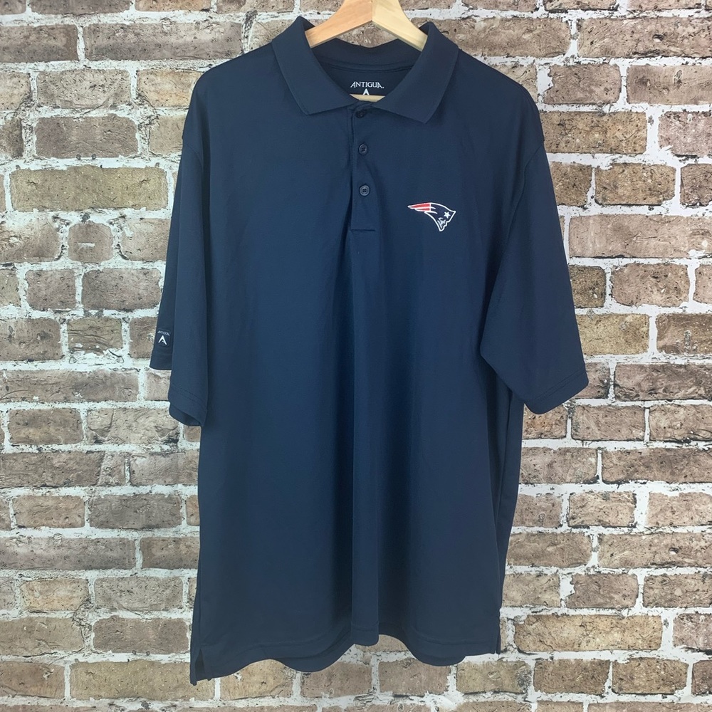 NFL New England Patriots Antigua Mens Polo Blue